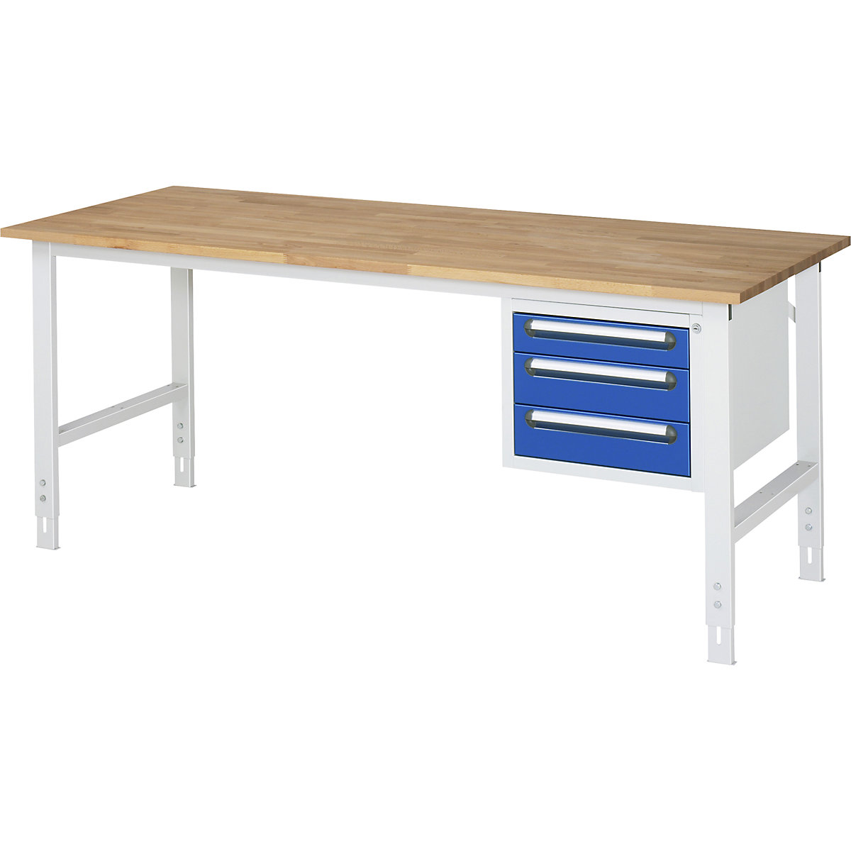 Arbeitstisch mit Schubladenschrank