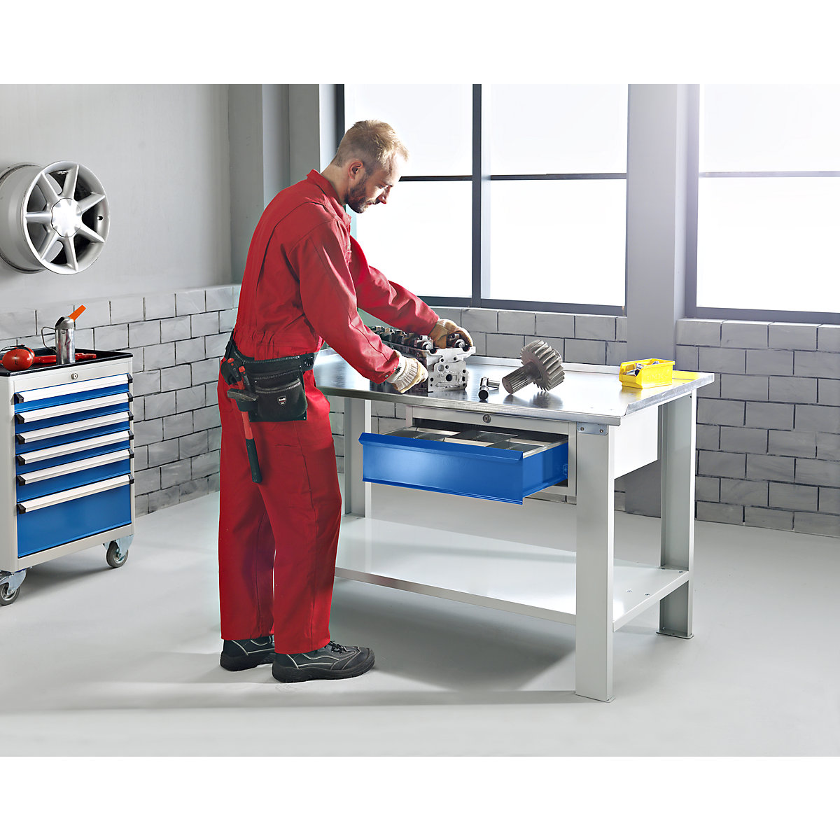 Werkbank, Baukastensystem eurokraft basic (Produktabbildung 2)-1