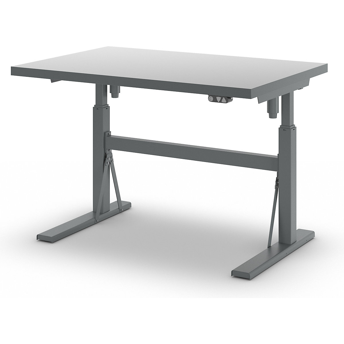 Arbeitstisch, elektrisch höhenverstellbar – Tragkraft 300 kg eurokraft pro (Produktabbildung 8)-7