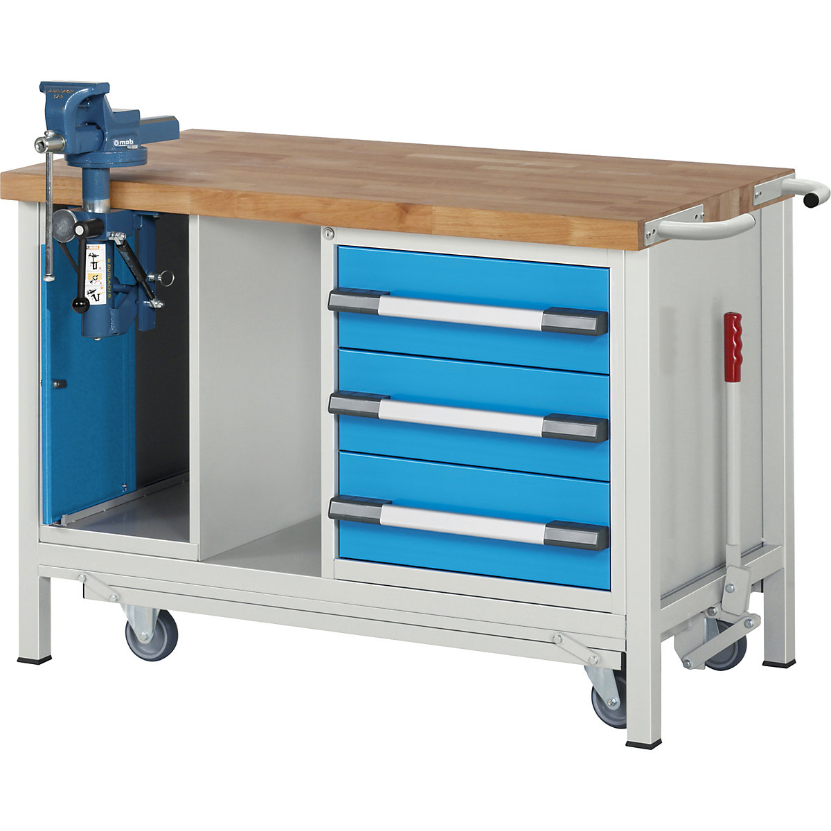 Fahr- und absenkbare Werkbank, Gestellbauweise Serie 8000 eurokraft pro