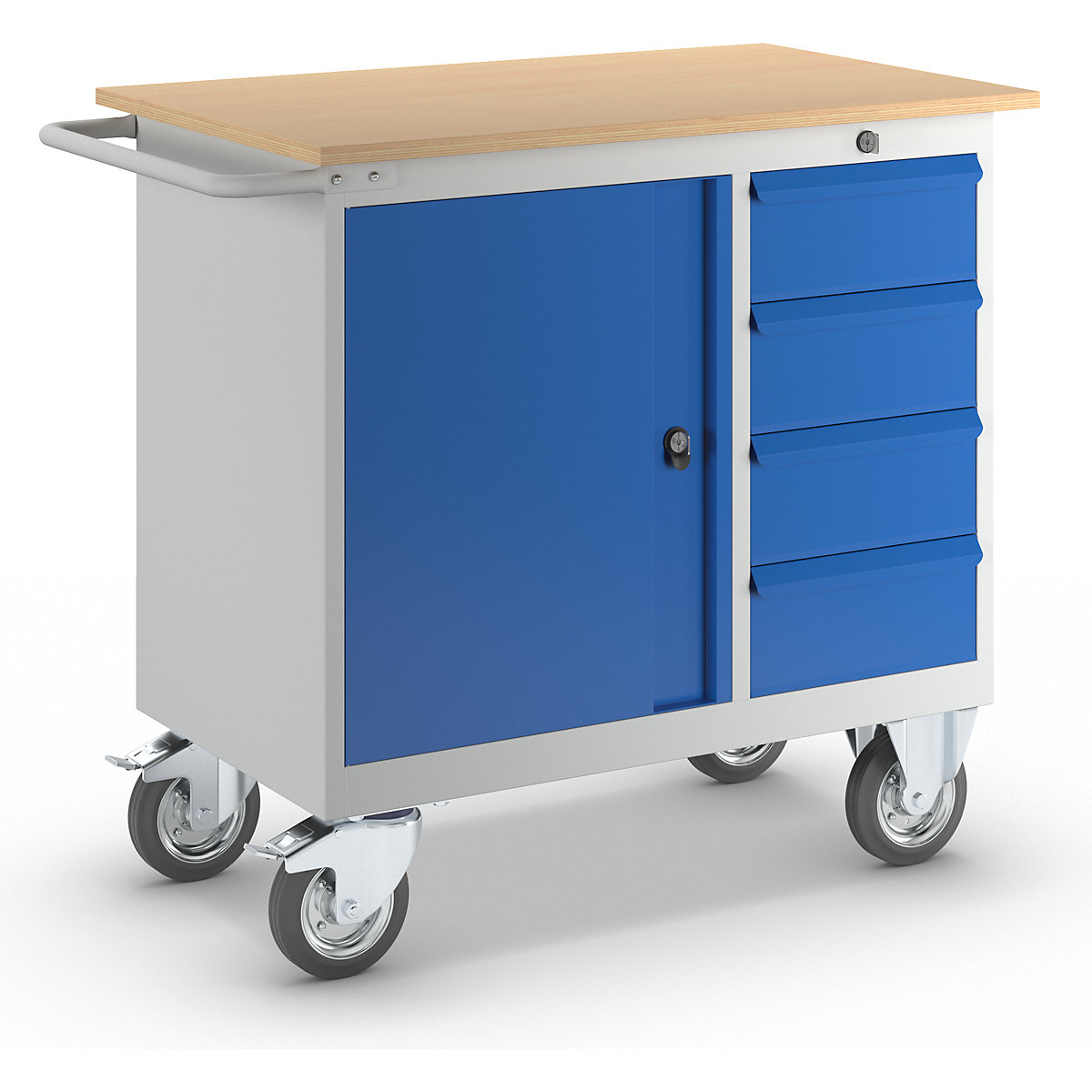 Kompaktwerkbank, fahrbar eurokraft pro