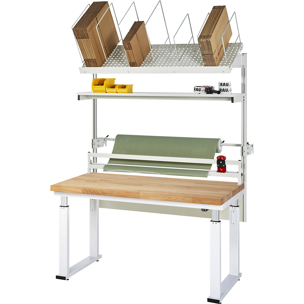 Packtisch komplett 600, elektrisch höhenverstellbar RAU