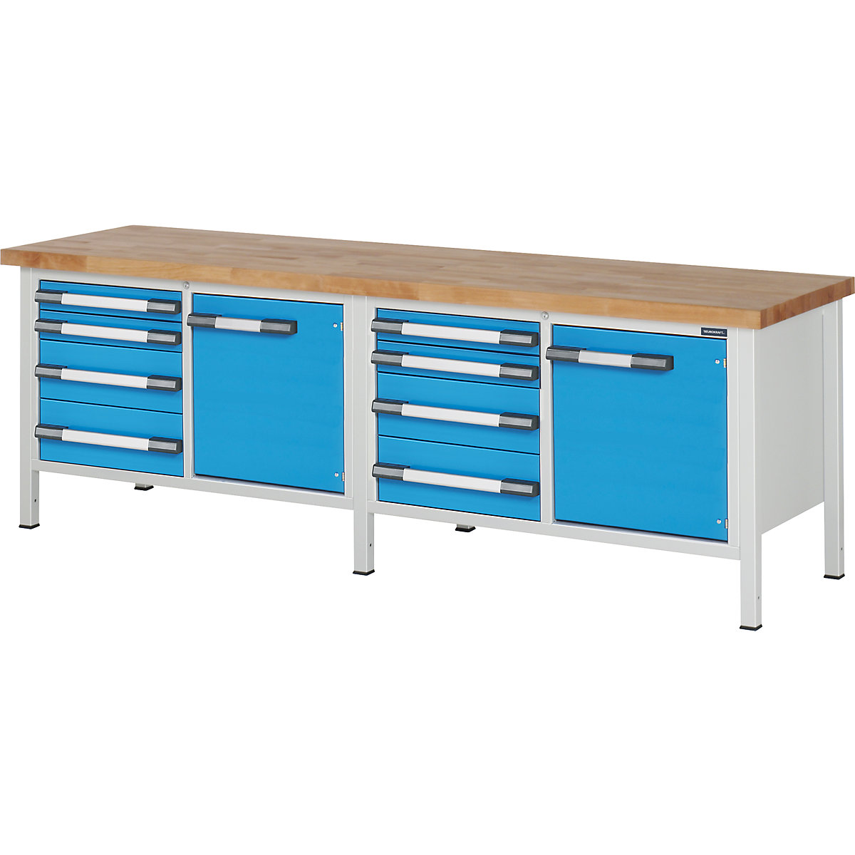 Werkbank, Gestellbauweise Serie 8000 eurokraft pro (Produktabbildung 2)-1