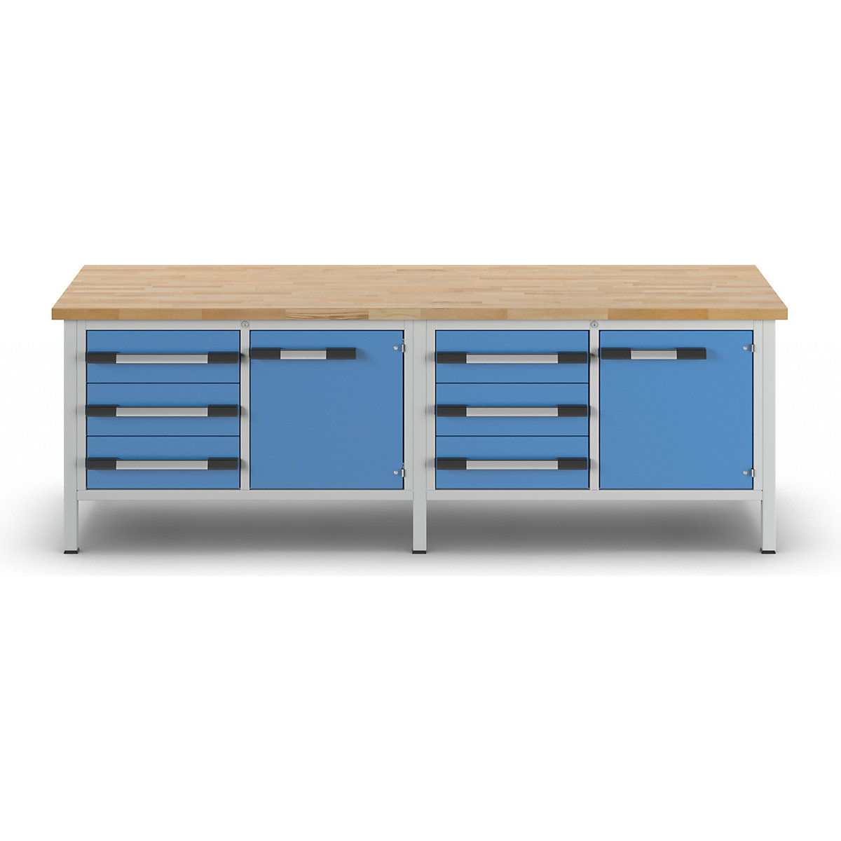 Werkbank, Gestellbauweise Serie 8000 eurokraft pro (Produktabbildung 5)-4