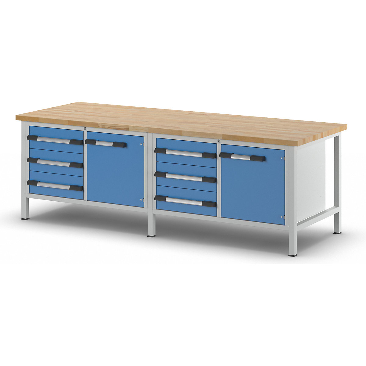 Werkbank, Gestellbauweise Serie 8000 eurokraft pro (Produktabbildung 9)-8