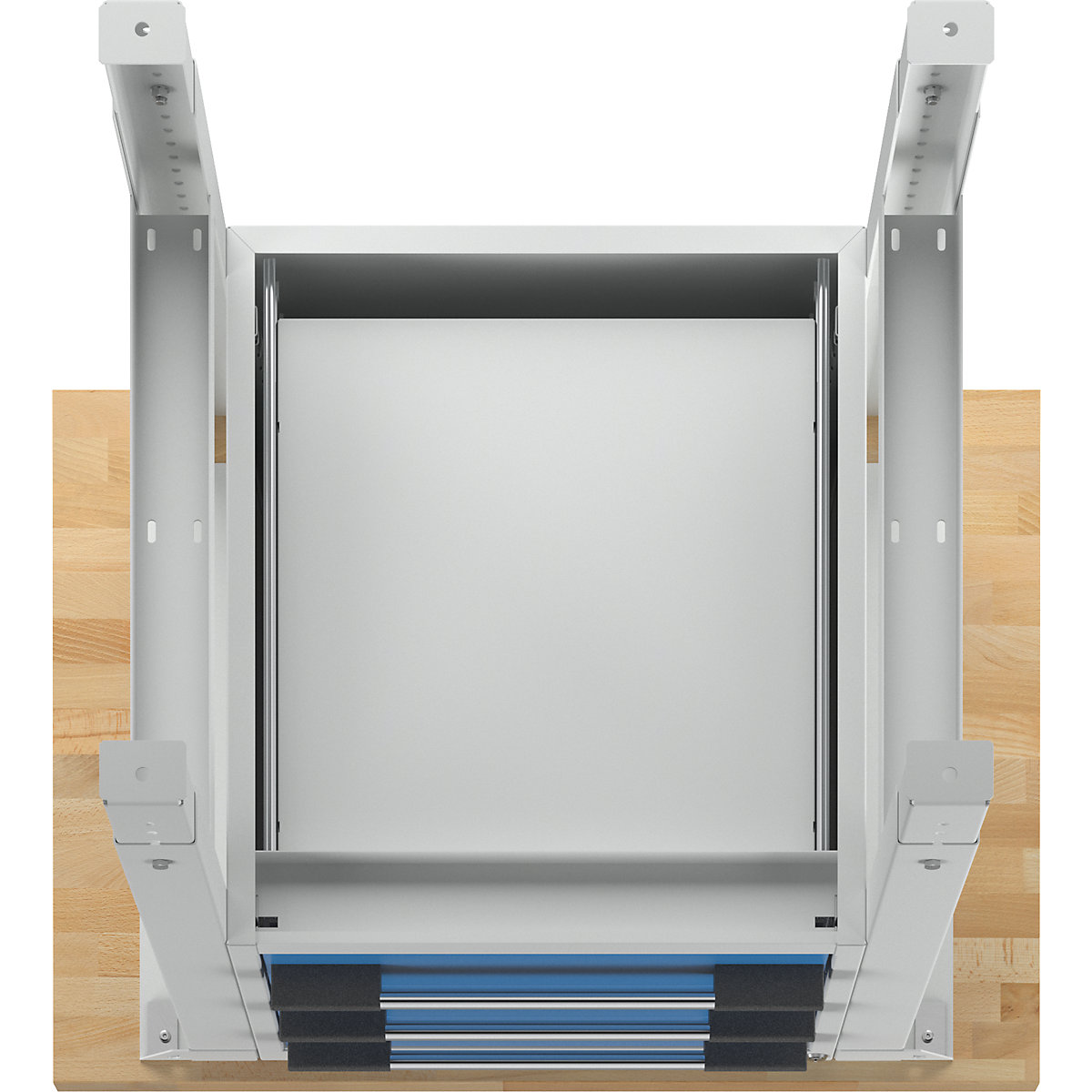 Werkbank mit Hängeschubladen, Baukastensystem Serie 7000 eurokraft pro (Produktabbildung 8)-7