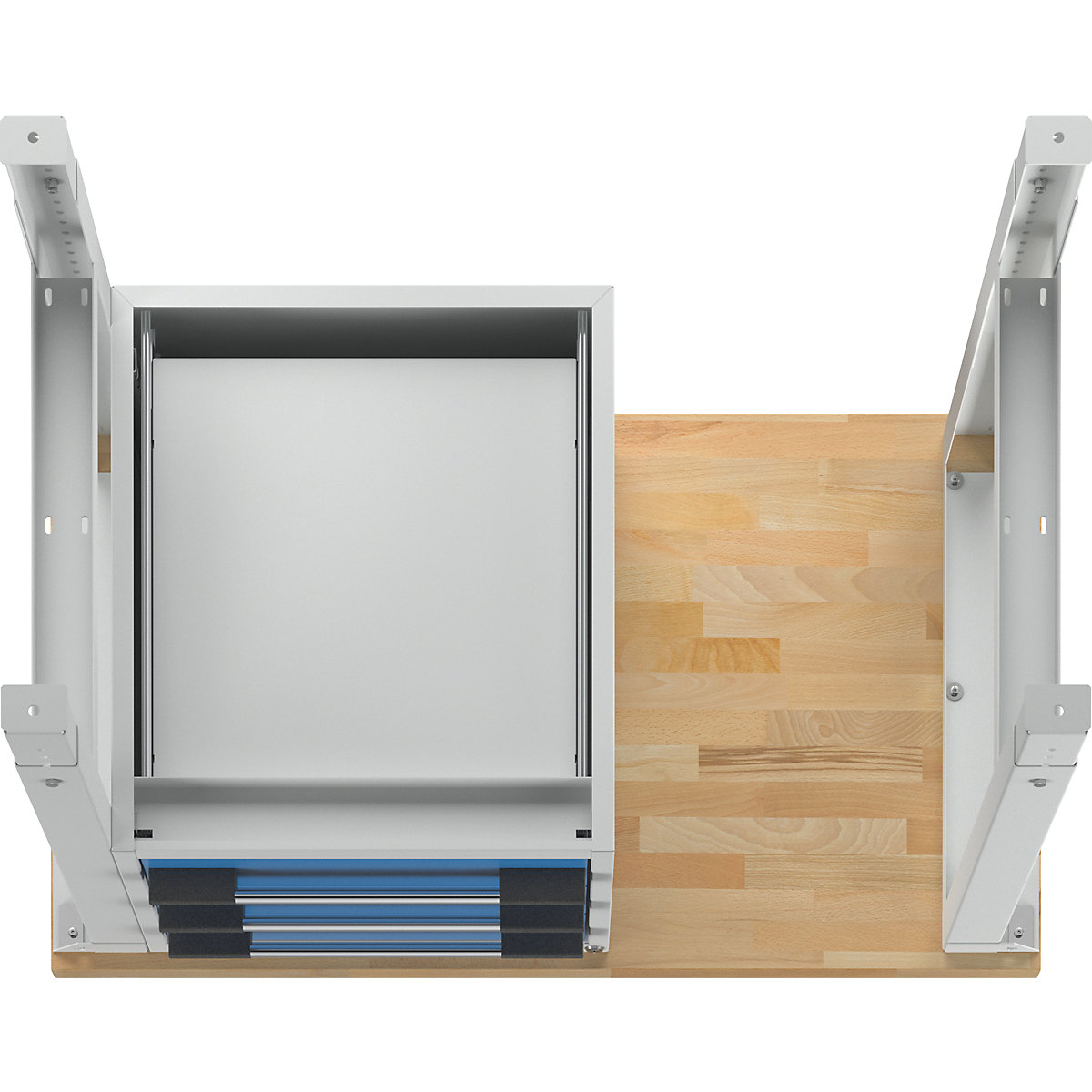 Werkbank mit Hängeschubladen, Baukastensystem Serie 7000 eurokraft pro (Produktabbildung 8)-7