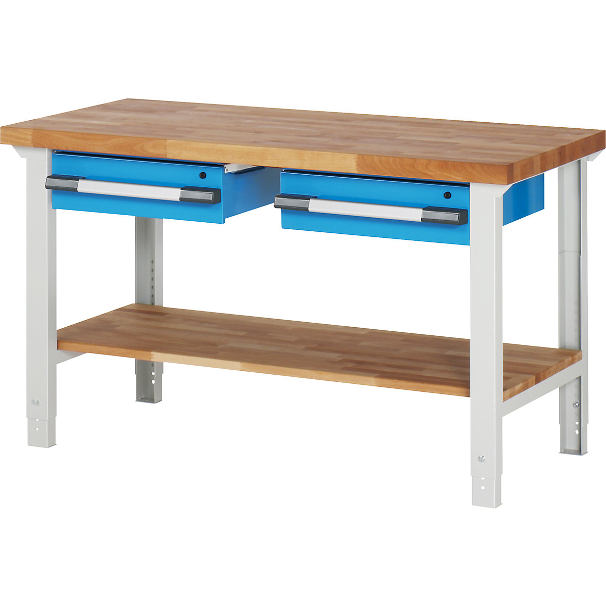 Werkbank mit Hängeschubladen, Baukastensystem Serie 7000 eurokraft pro