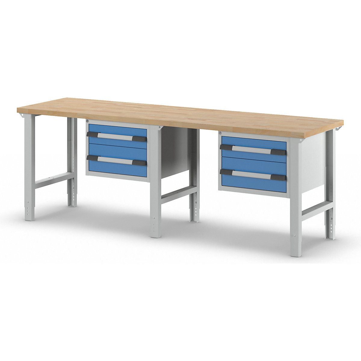 Werkbank mit Hängeschubladen, Baukastensystem Serie 7000 eurokraft pro (Produktabbildung 3)-2