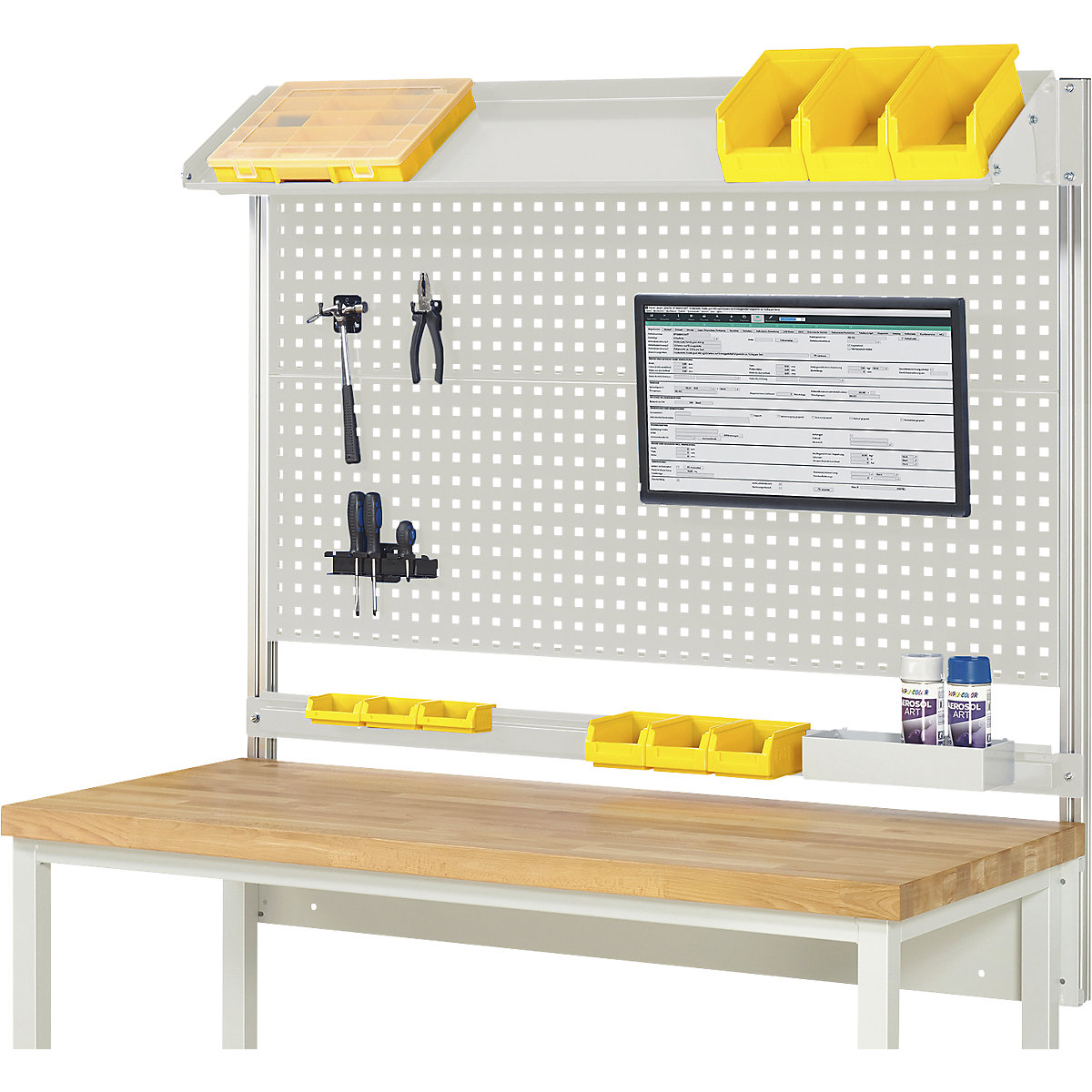 Werkbank mit Systemaufbau Serie 8000 eurokraft pro (Produktabbildung 5)-4