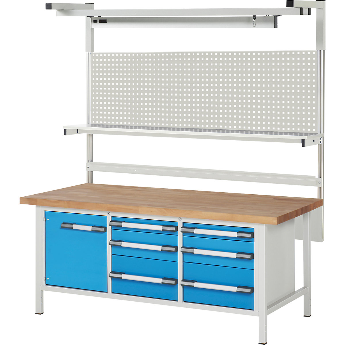 Werkbank mit Systemaufbau Serie 8000 eurokraft pro (Produktabbildung 6)-5