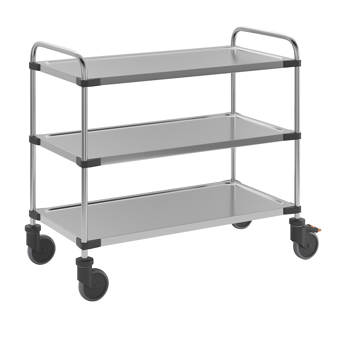 Servierwagen aus Edelstahl