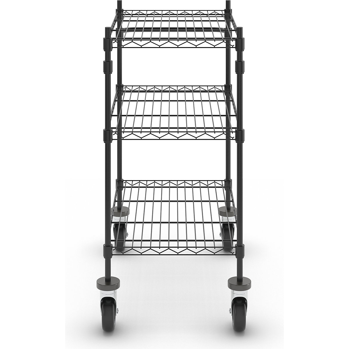 Drahtgitter-Tischwagen, schwarz (Produktabbildung 4)-3
