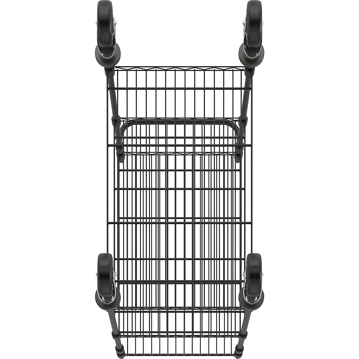 Drahtgitter-Tischwagen, schwarz (Produktabbildung 6)-5