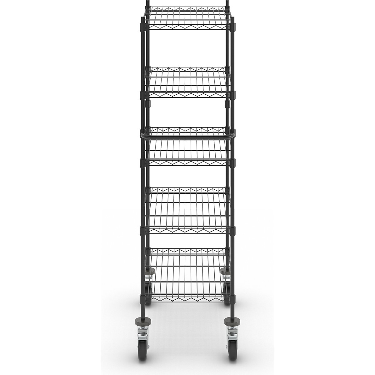 Drahtgitter-Tischwagen, schwarz (Produktabbildung 5)-4