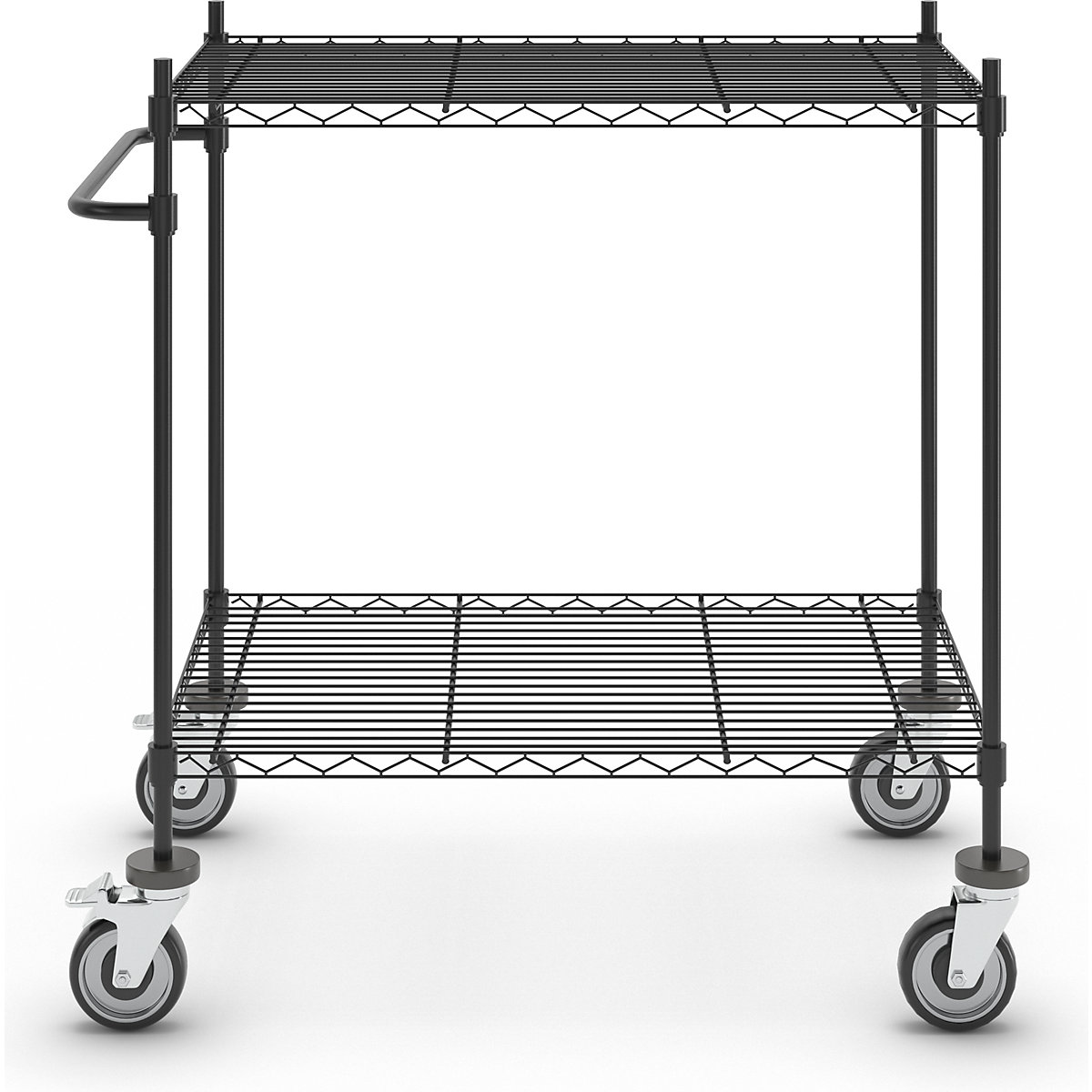 Drahtgitter-Tischwagen, schwarz (Produktabbildung 5)-4