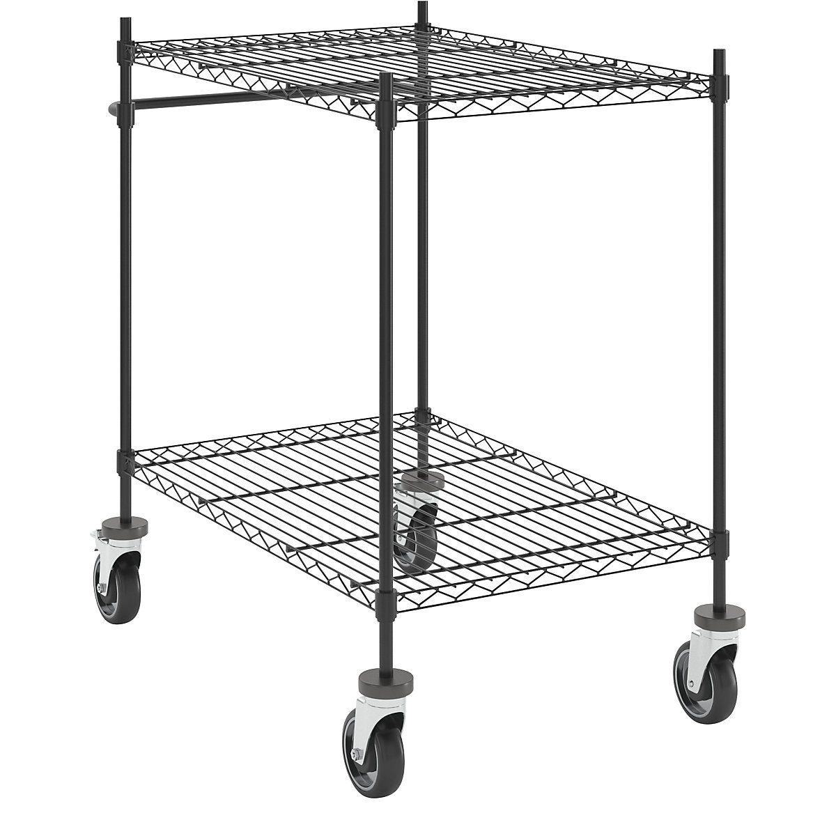 Drahtgitter-Tischwagen, schwarz (Produktabbildung 2)-1
