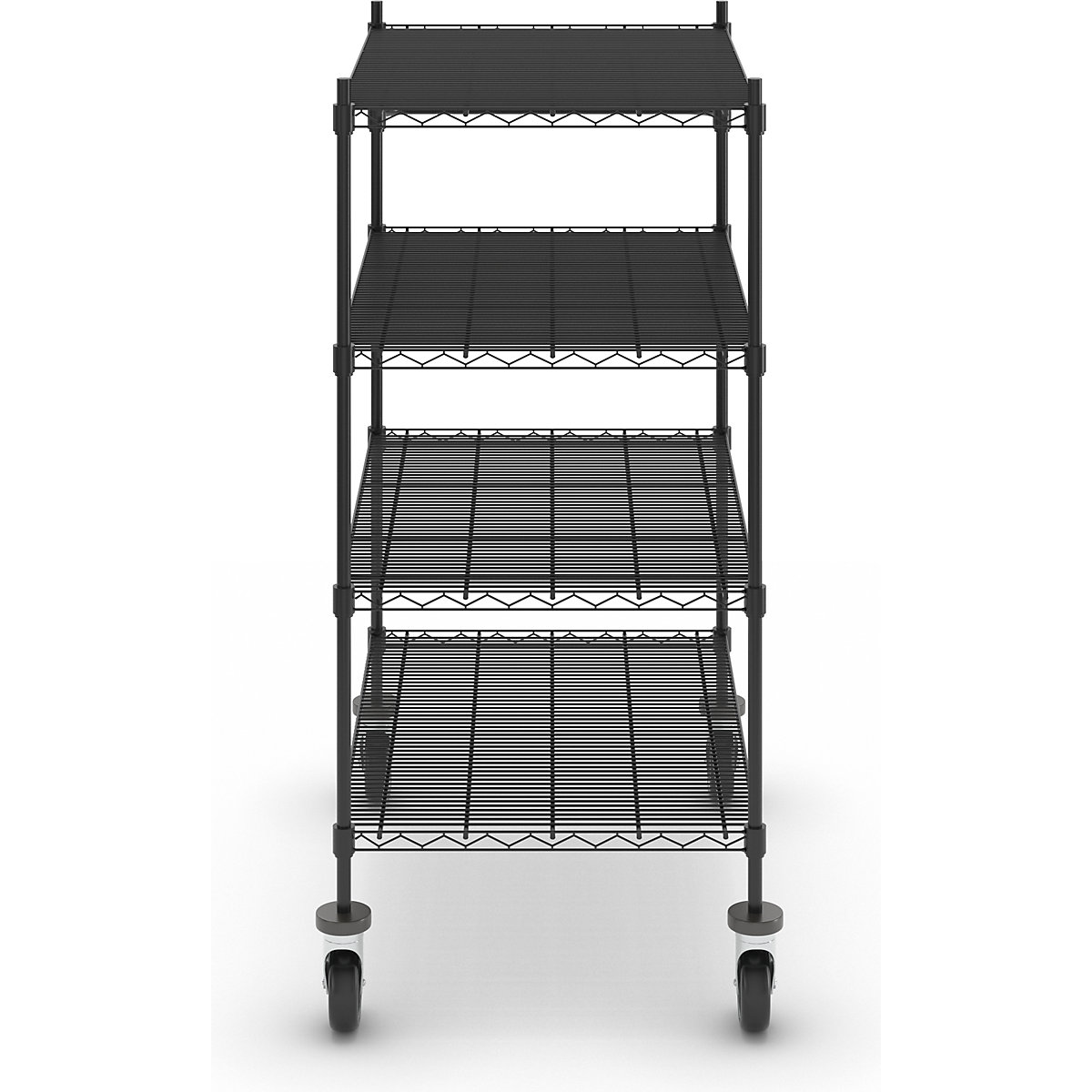Drahtgitter-Tischwagen, schwarz (Produktabbildung 4)-3