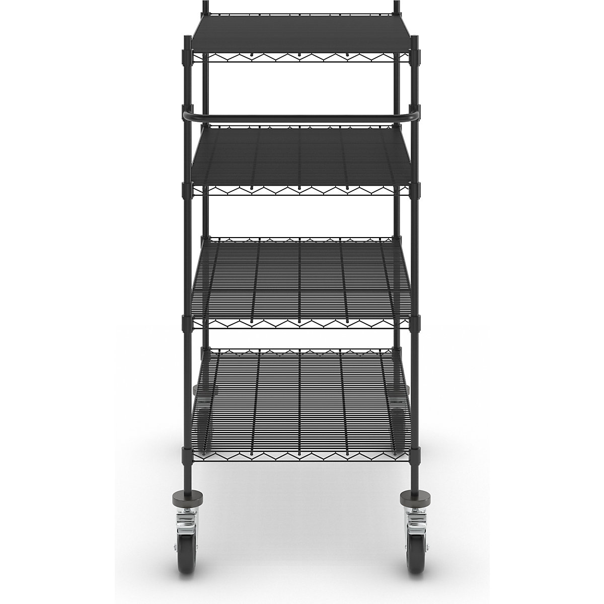 Drahtgitter-Tischwagen, schwarz (Produktabbildung 6)-5
