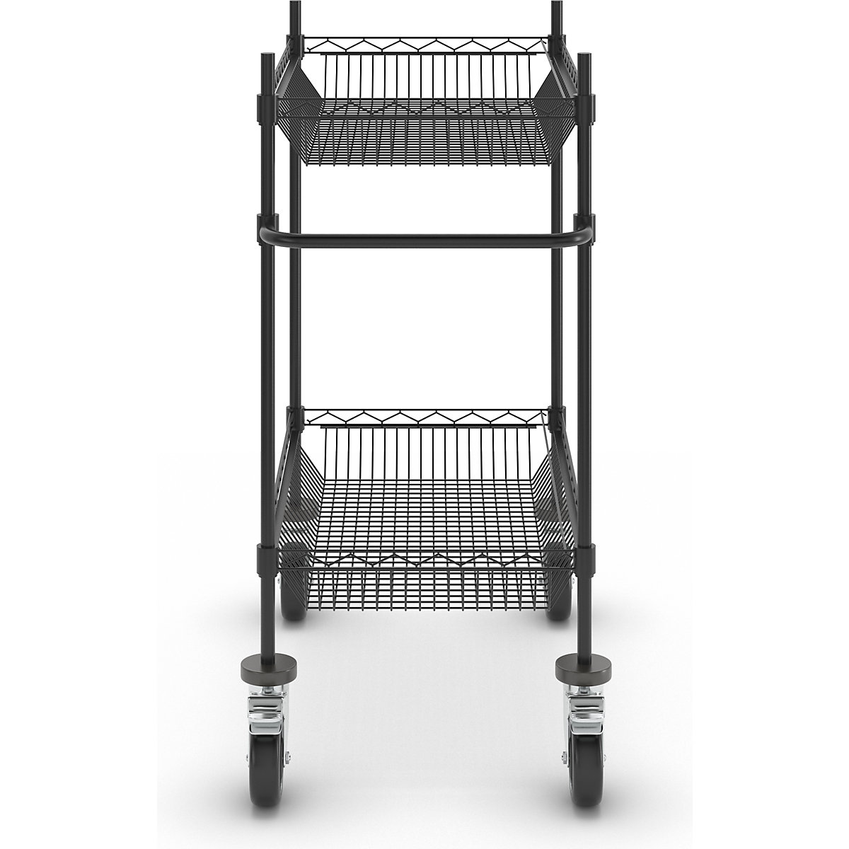 Drahtgitter-Tischwagen, schwarz (Produktabbildung 5)-4