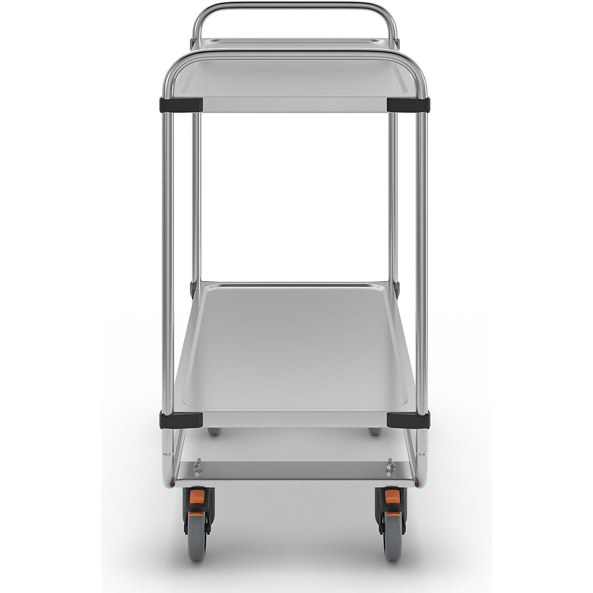 Edelstahl-Servierwagen, montiert (Produktabbildung 2)-1