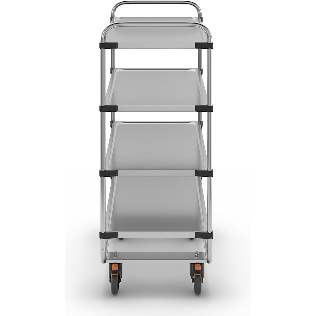 Edelstahl-Servierwagen, montiert (Produktabbildung 3)-2