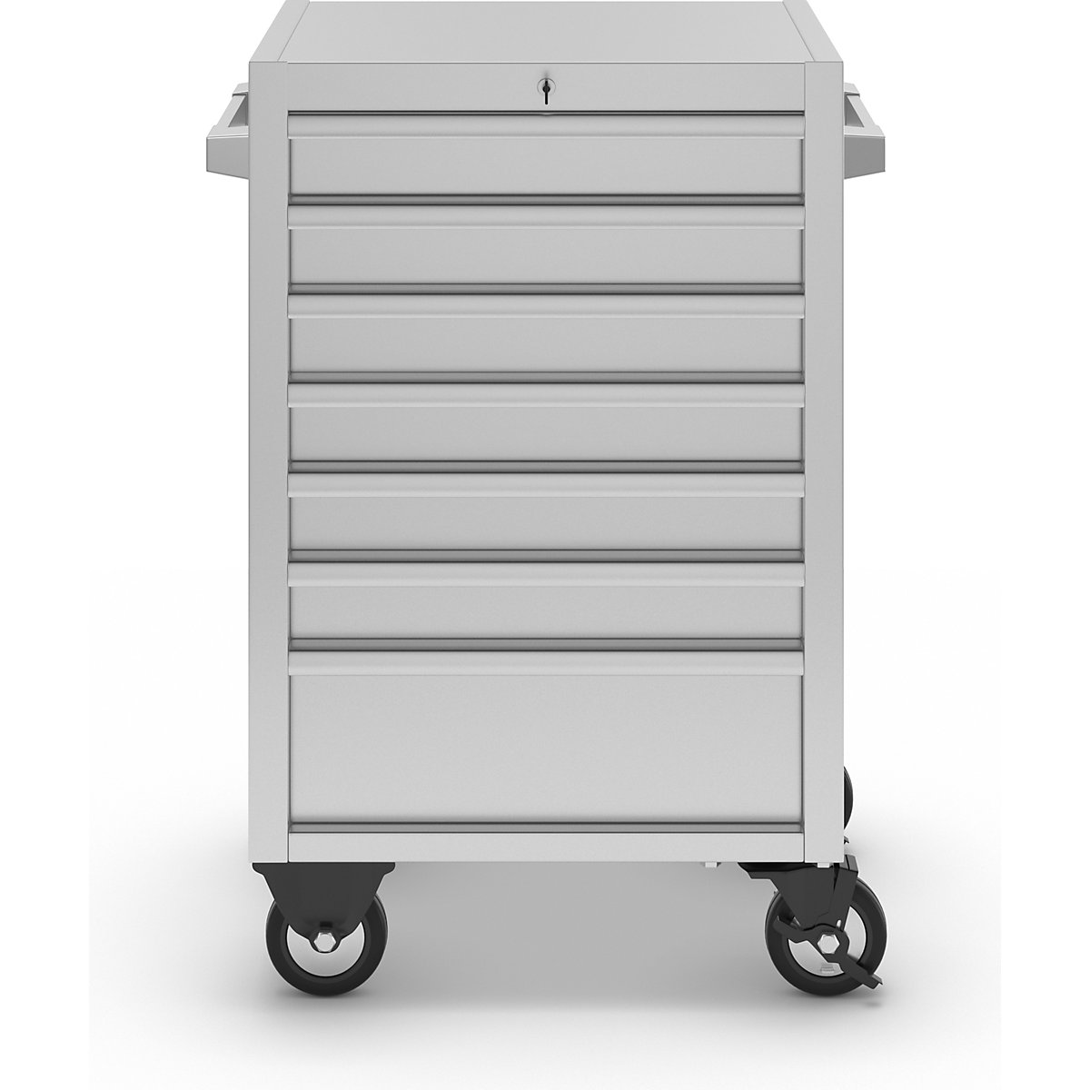 Edelstahl-Schubladenrollwagen (Produktabbildung 3)-2