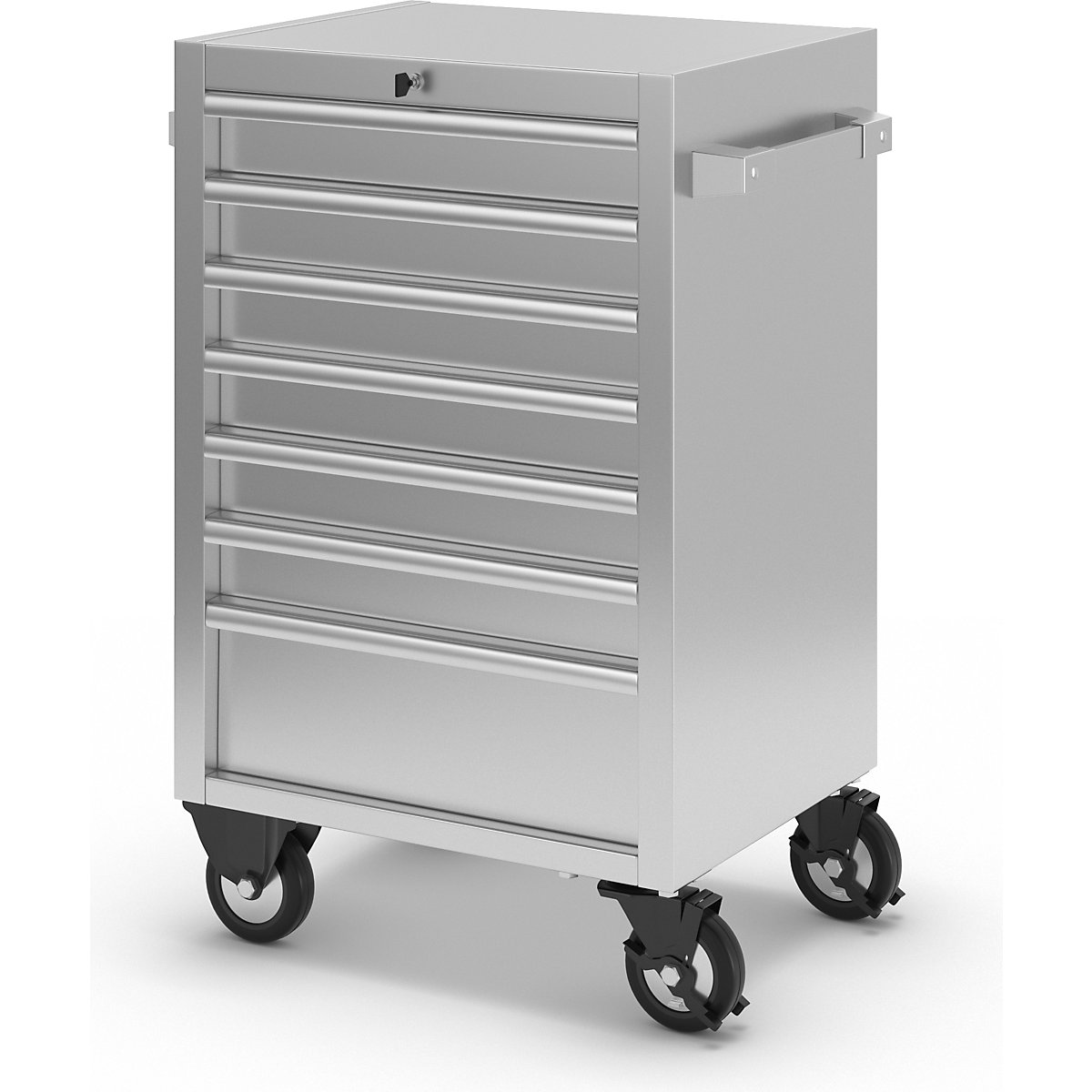 Edelstahl-Schubladenrollwagen (Produktabbildung 7)-6