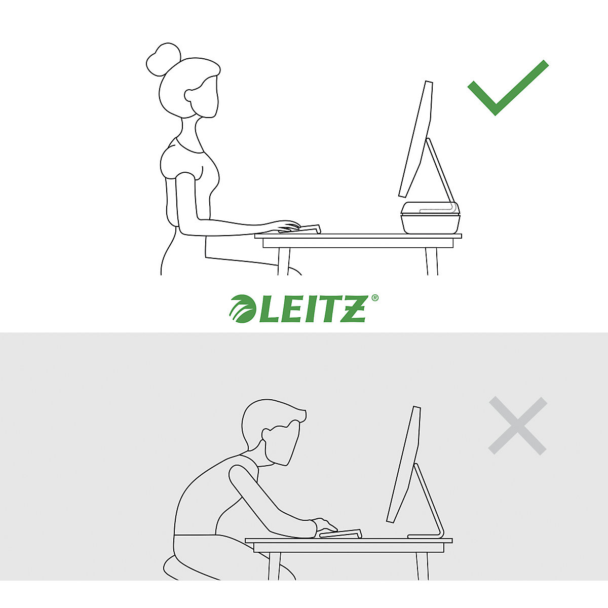 Suport reglabil pentru monitor Leitz Ergo – Leitz (Imagine produs 2)-1