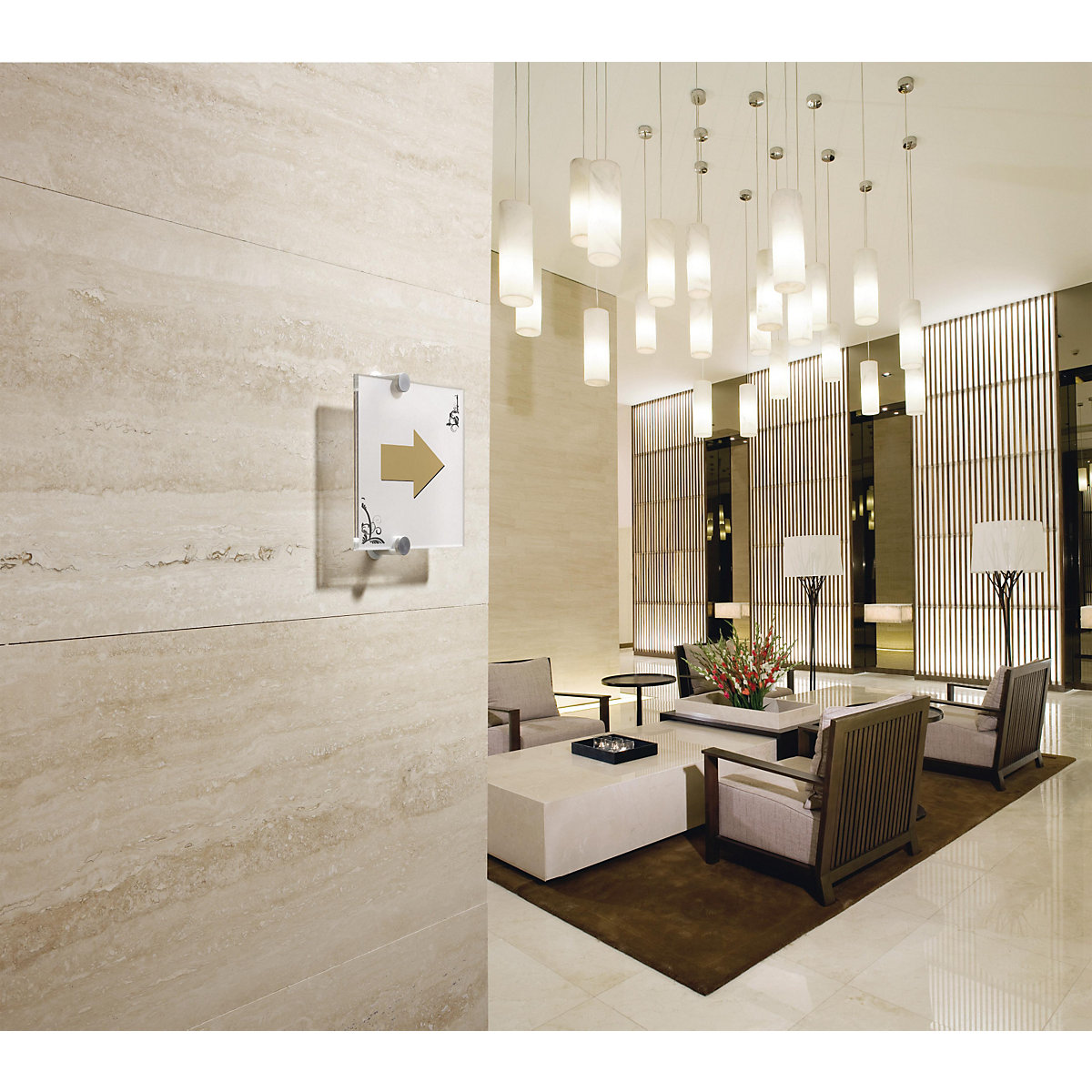 Plăcuță pentru ușă CRYSTAL SIGN – DURABLE (Imagine produs 2)-1