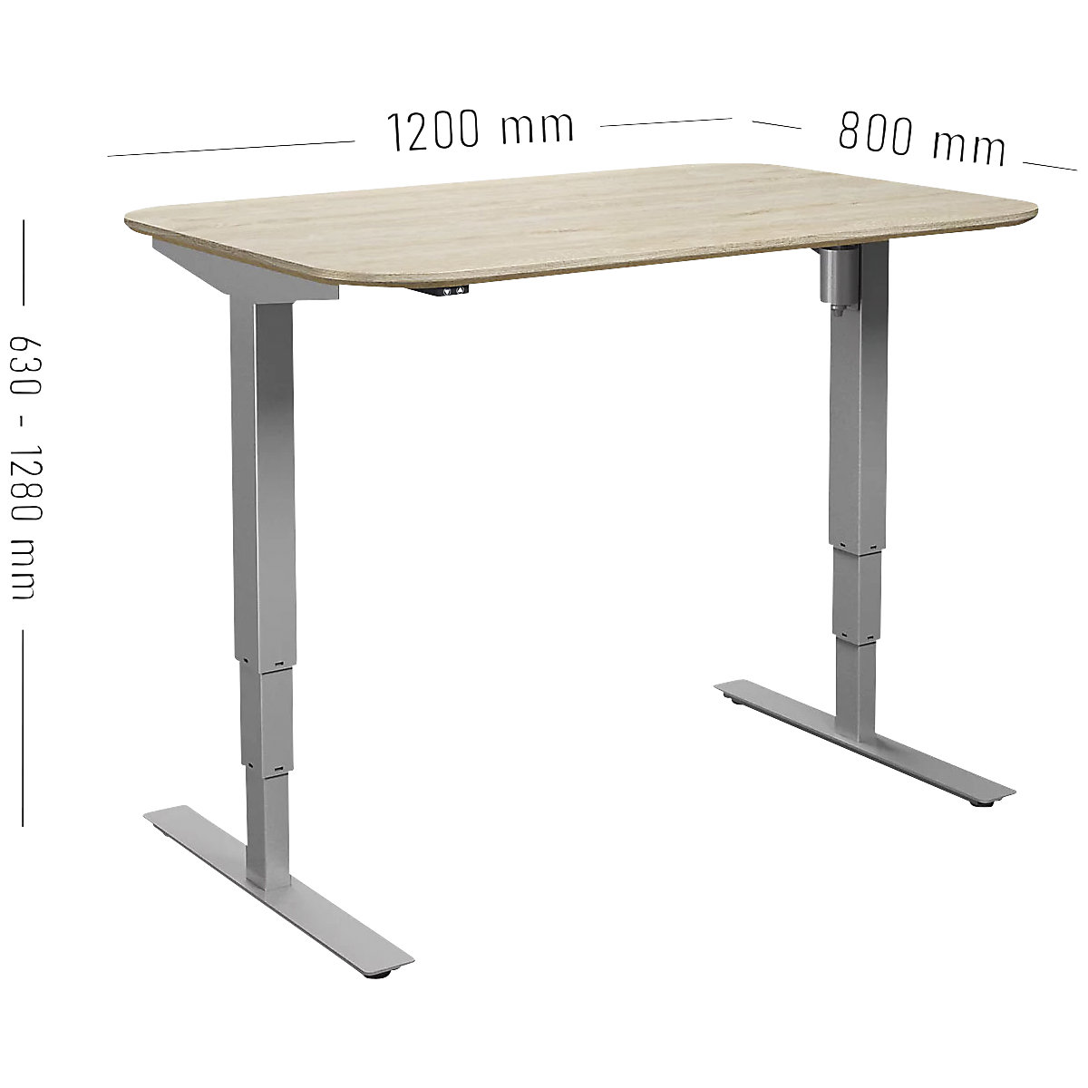 Birou Atlanta Trend, înălțime reglabilă electric (Imagine produs 7)-6