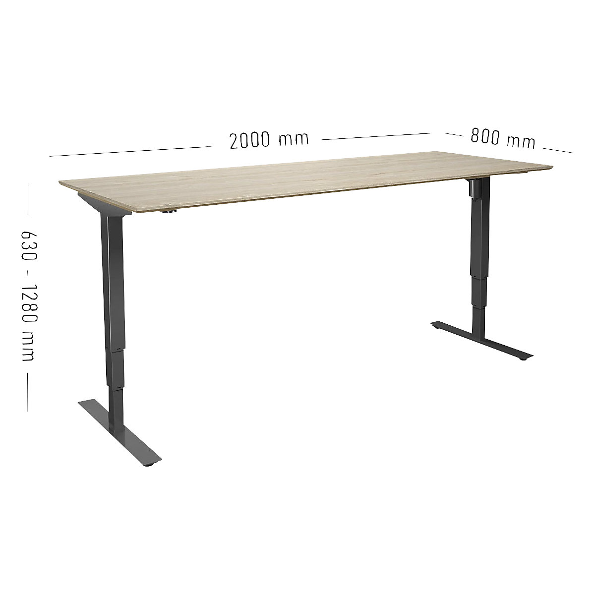 Birou Atlanta Trend, înălțime reglabilă electric (Imagine produs 4)-3