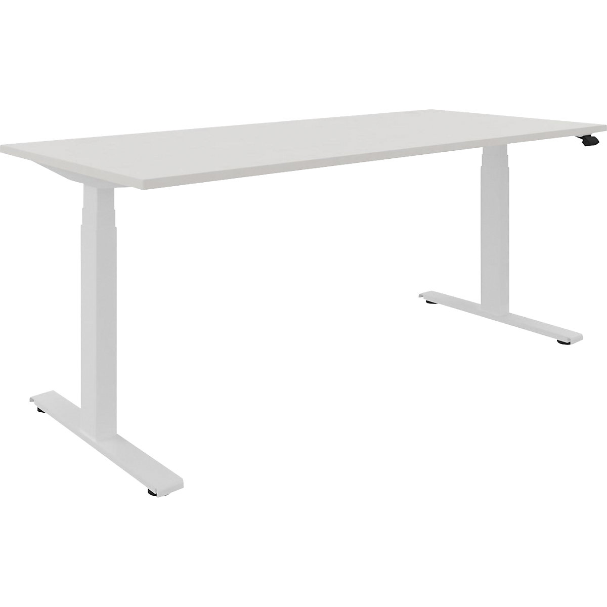 Birou BOTTOM-UP, înălțime reglabilă electric, drept, lăț. x ad. 1800 x 800 mm, alb/alb-7