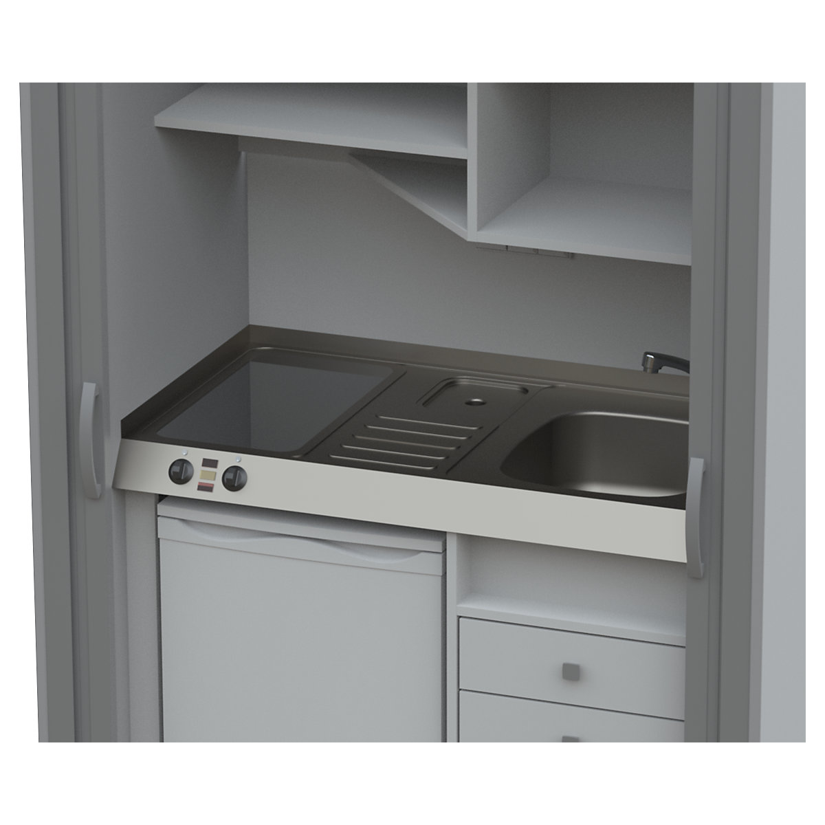 Bucătărie încastrată cu front tip oblon (Imagine produs 3)-2