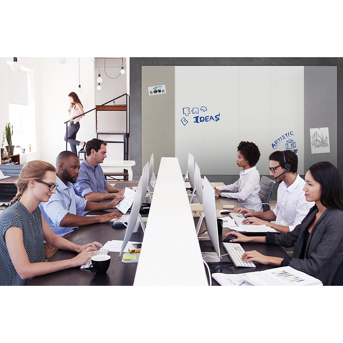 Panou pentru prindere cu piuneze și acustic WALL-UP – Legamaster (Imagine produs 3)-2