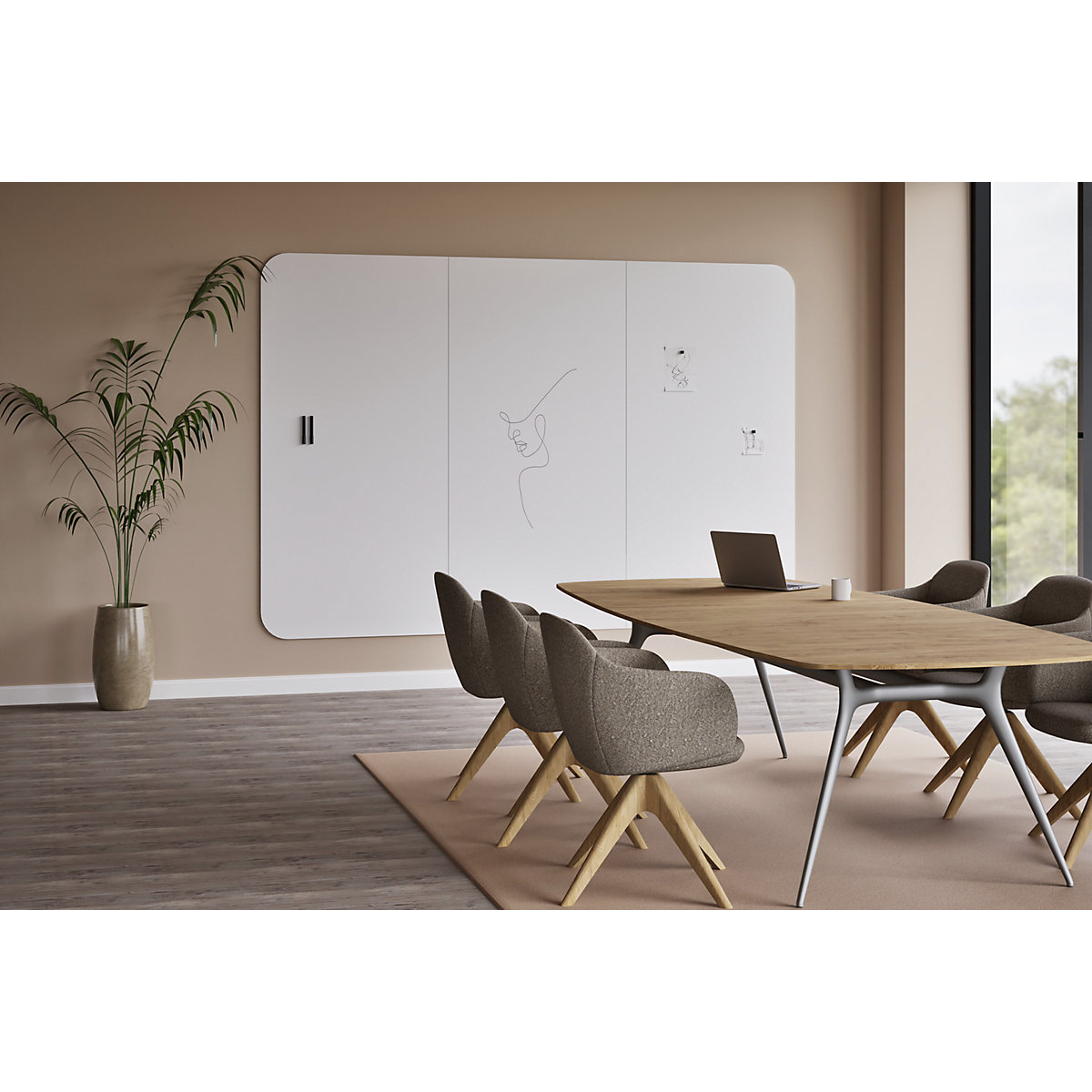 Design-XXL-Whiteboard VisuWall Curve – Chameleon (Imagine produs 4)-3