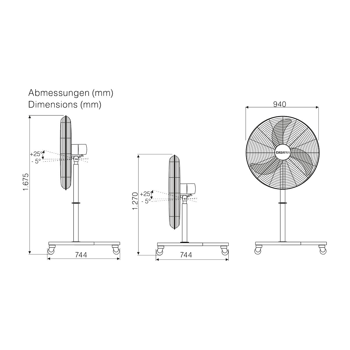 Mobilny wentylator stojący WM-S 9 Silent Power (Zdjęcie produktu 4)-3