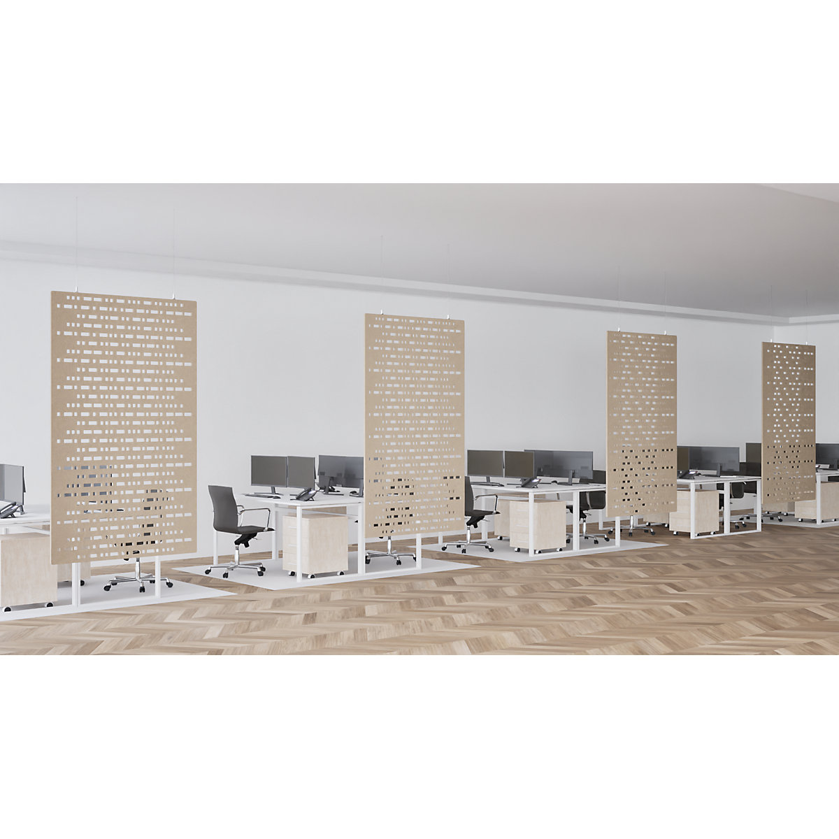 Panel z izolacją dźwiękową, do montażu na suficie – eurokraft basic (Zdjęcie produktu 2)-1