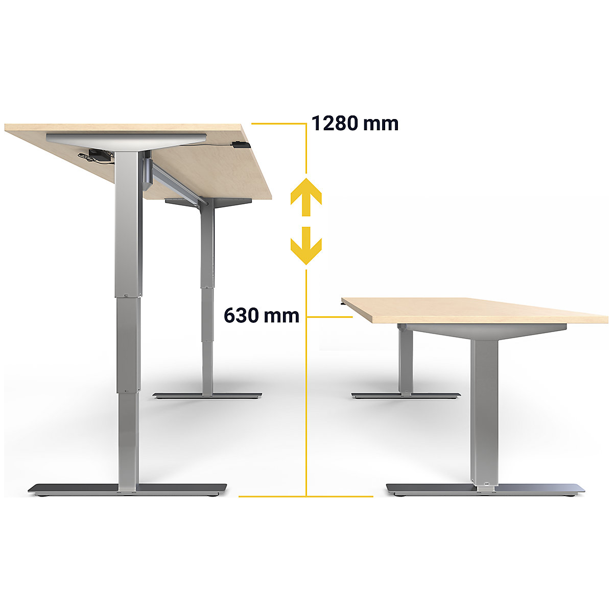 Biurko Atlanta, z elektryczną regulacją wysokości (Zdjęcie produktu 8)-7