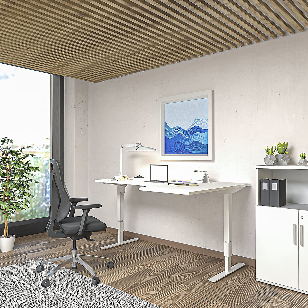 Biurko Atlanta, z elektryczną regulacją wysokości (Zdjęcie produktu 6)-5