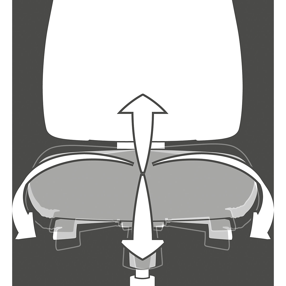 Krzesło biurowe SITNESS AirWork – Topstar (Zdjęcie produktu 6)-5