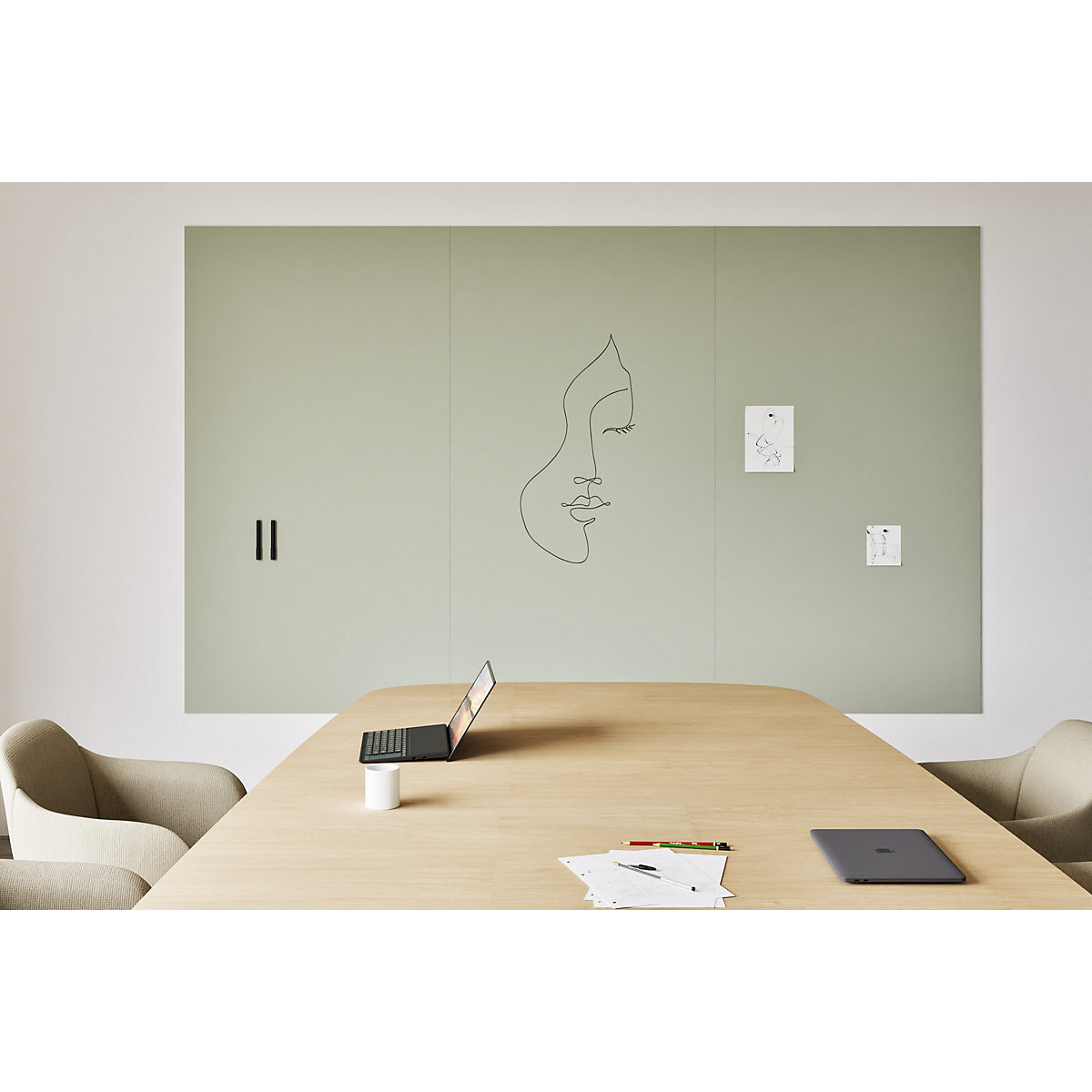 Powierzchnia do pisania XXL-Whiteboard Sharp Wall – Chameleon (Zdjęcie produktu 3)-2