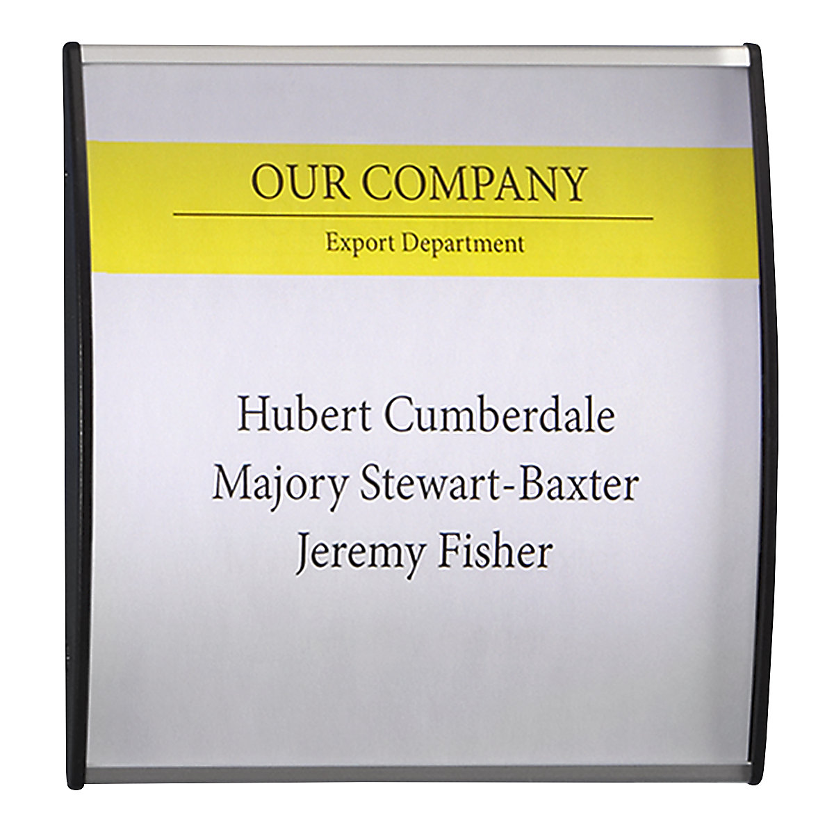 Tabliczka na drzwi z aluminium