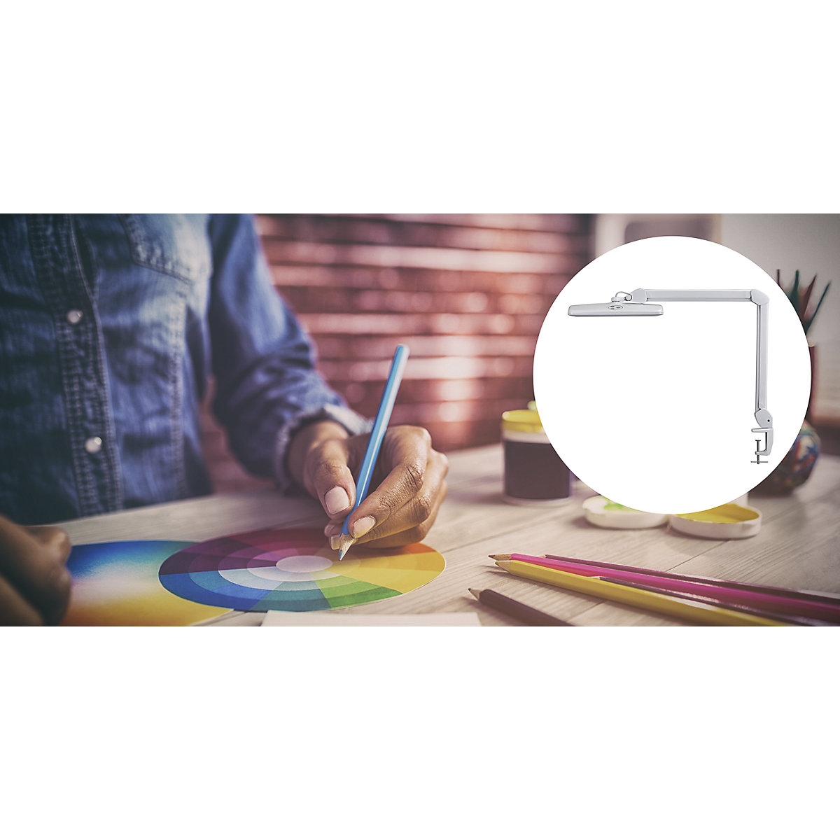 Lampe à diodes LED pour poste de travail MAULintro – MAUL (Illustration du produit 3)-2