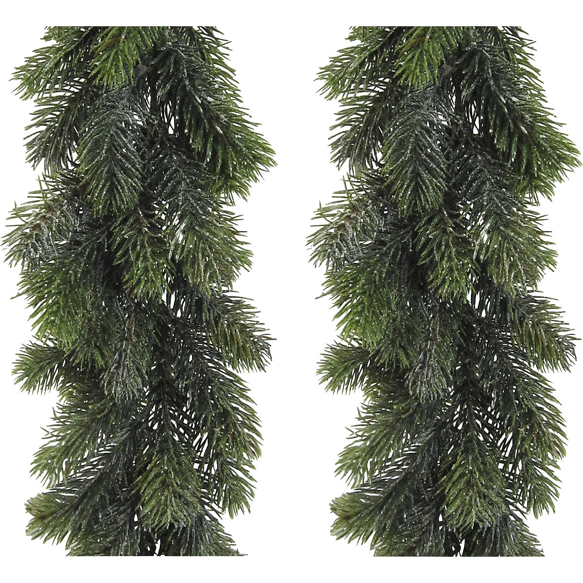 Guirlandes de sapin couvertes de gel, 2 pièces