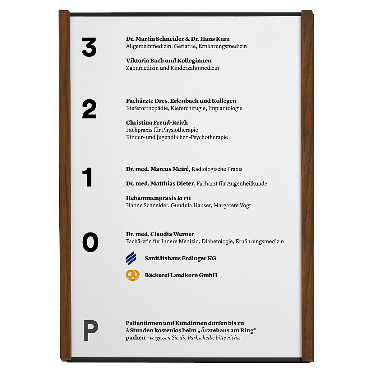 Panneau indicateur série aluminium-bois Black