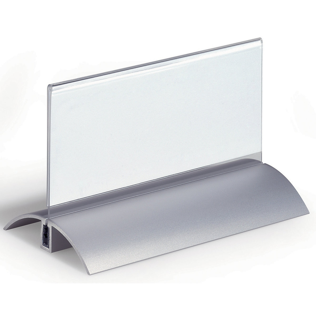 Porte-nom de table acrylique à pied en aluminium – DURABLE