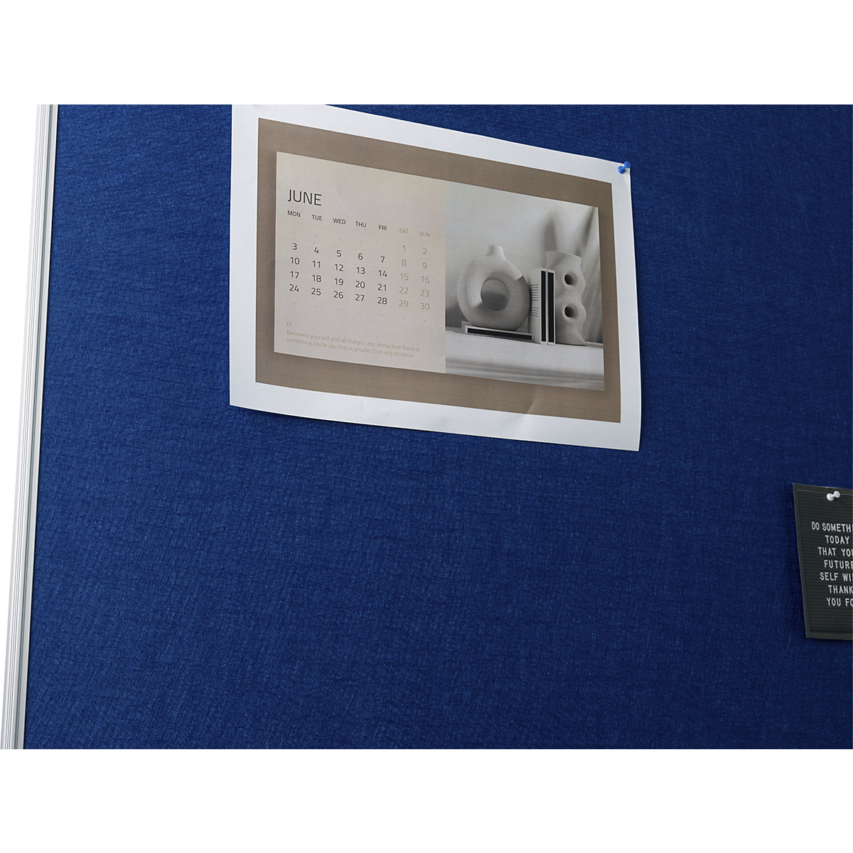 Tableau à épingler, cadre en aluminium anodisé – eurokraft basic (Illustration du produit 5)-4