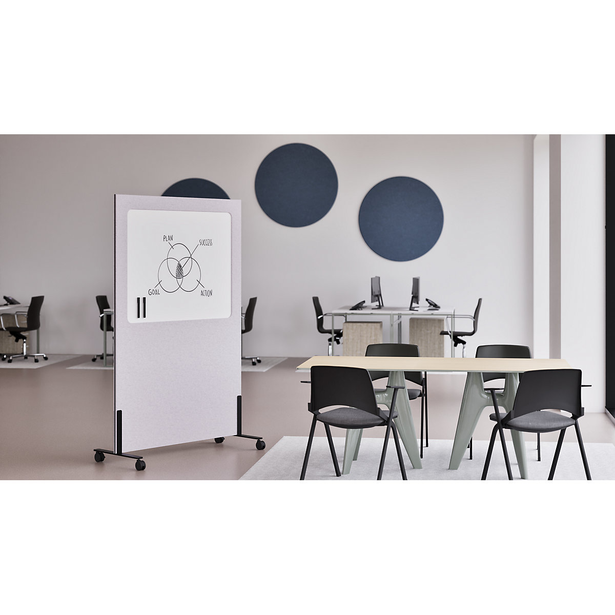 Tableau blanc Silva, mobile – SMIT VISUAL (Illustration du produit 3)-2