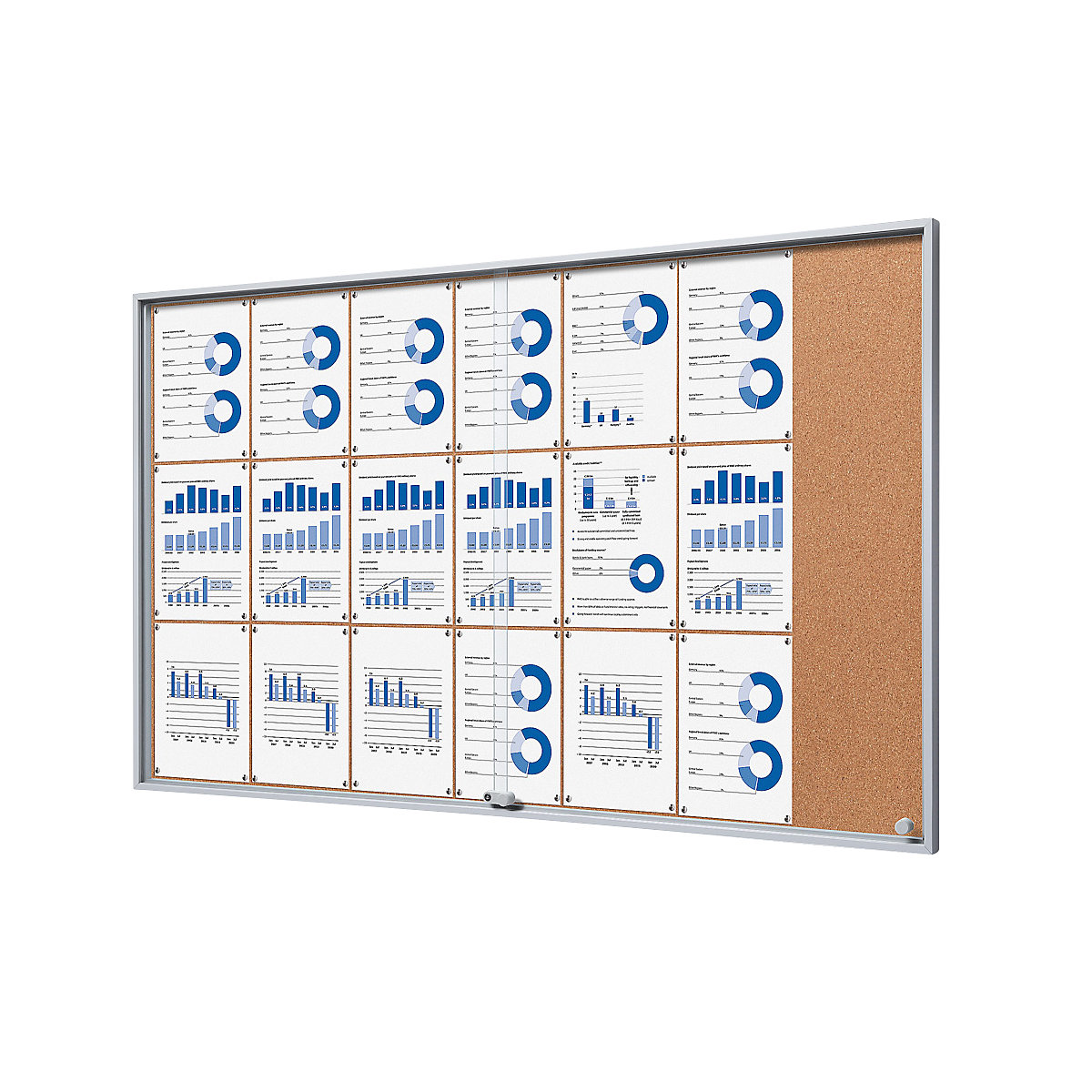 Vitrine d'affichage à portes coulissantes – eurokraft pro